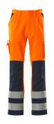 07179-860-141 Trousers with kneepad pockets - hi-vis orange/navy