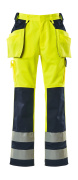 09131-470-171 Trousers with holster pockets - hi-vis yellow/navy