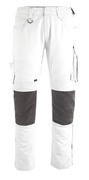 12179-203-0618 Trousers with kneepad pockets - white/dark anthracite