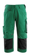 14149-442-0309 ¾ Length Trousers with kneepad pockets - green/black