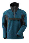 17005-309-01009 Knitted Jacket with half zip - dark navy/black