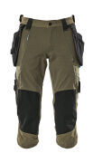 17049-311-09 ¾ Length Trousers with kneepad pockets and holster pockets - black