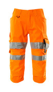 17549-860-14 ¾ Length Trousers with kneepad pockets - hi-vis orange