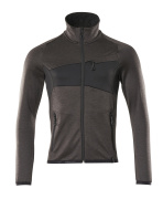 18103-316-1809 Fleece jumper with zipper - dark anthracite/black