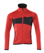 18103-316-20209 Fleece jumper with zipper - traffic red/black