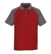 50302-260-02888 Polo Shirt with chest pocket - red/anthracite