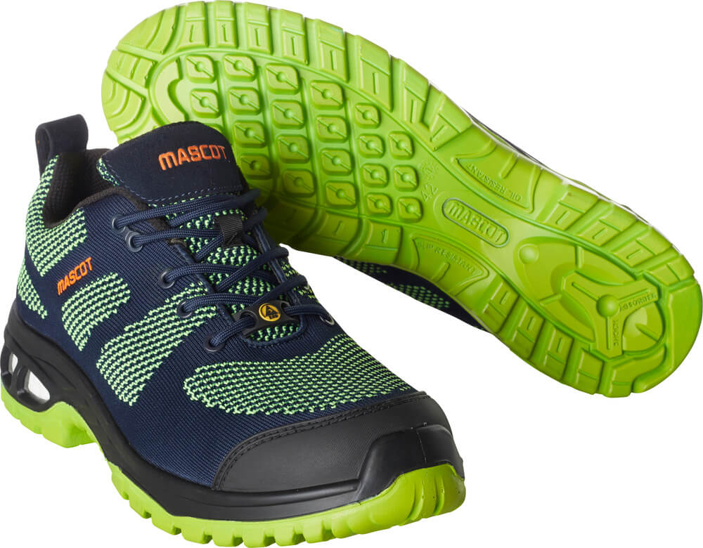 F0131-849-01033 Safety Shoe - dark navy/lime green